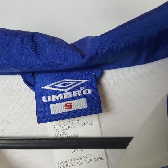 Blue and White Umbro Wind Breaker Size Small - Picture 2 of 5